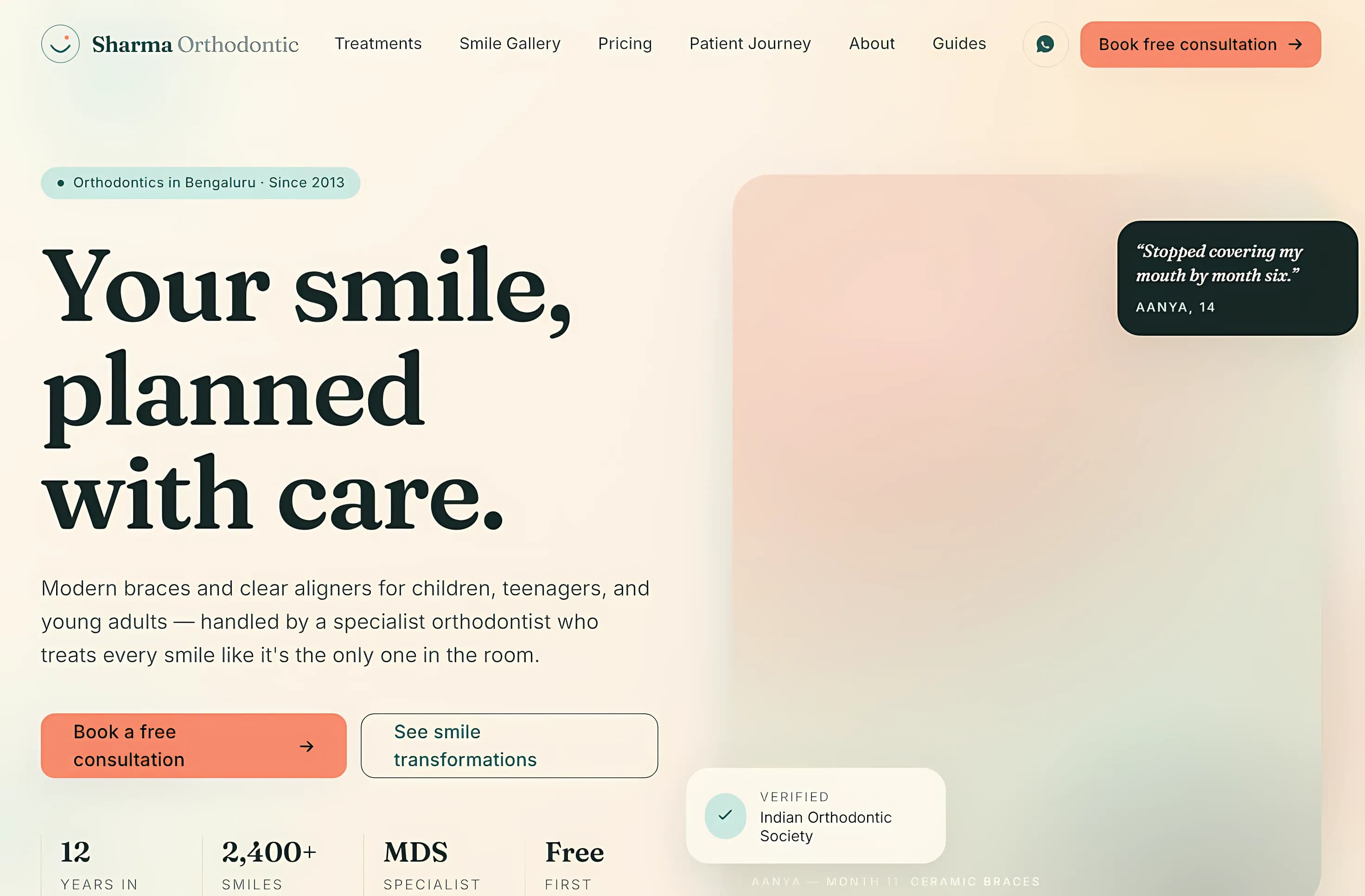 Sharma Orthodontic new design by Velvet Vizion